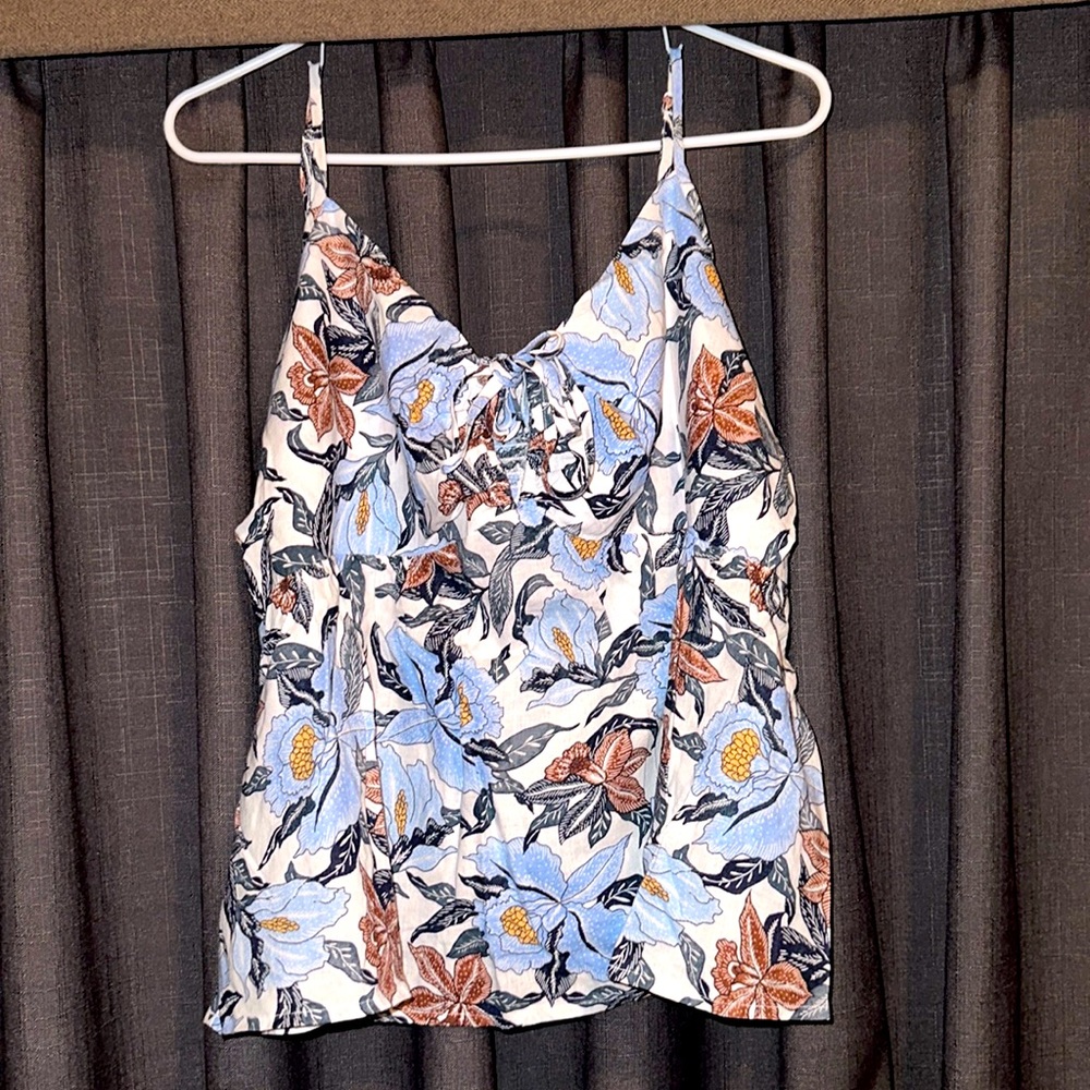 Nice color summer top with multi colored flower patterns